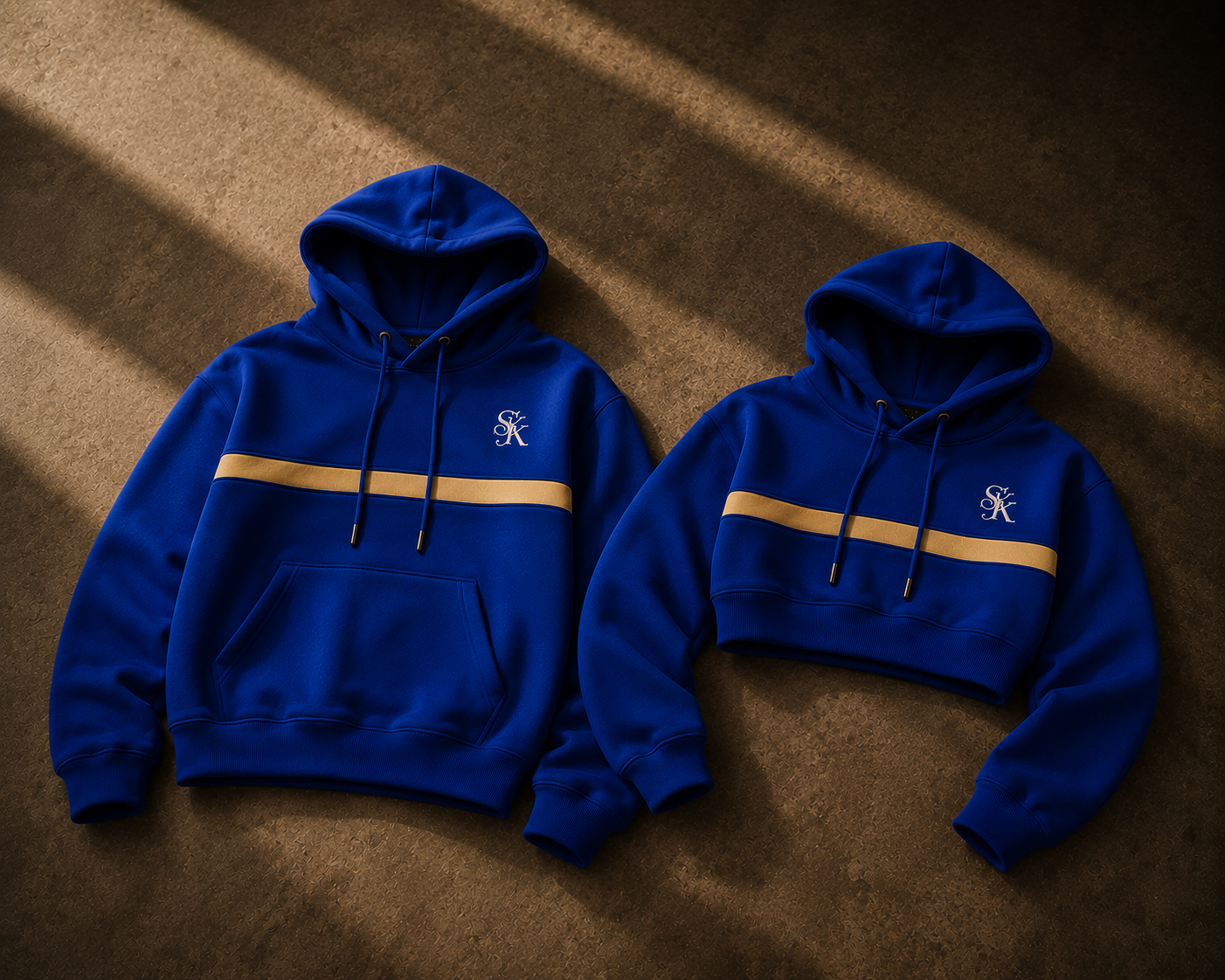 Royal Blue Gold Stripe Set