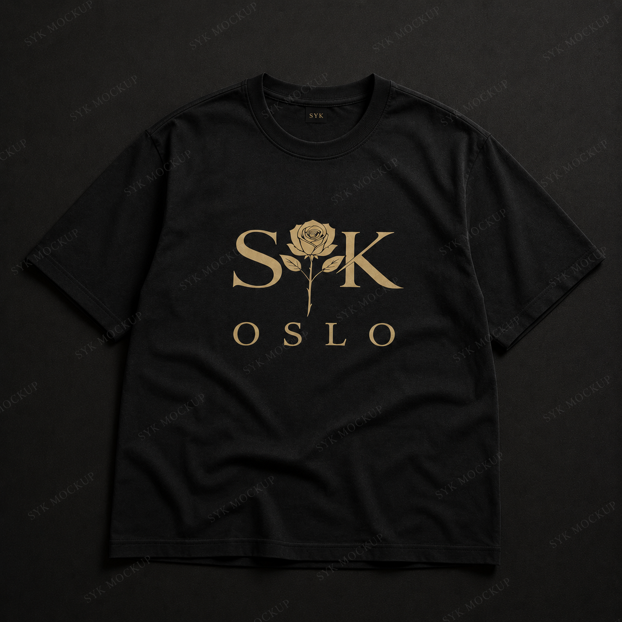 SYK Black/Gold Rose Tee