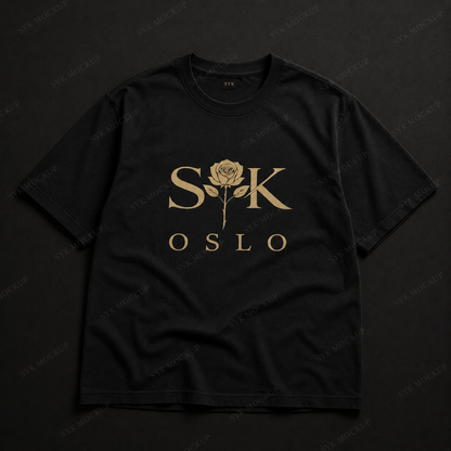 SYK Black/Gold Rose Tee