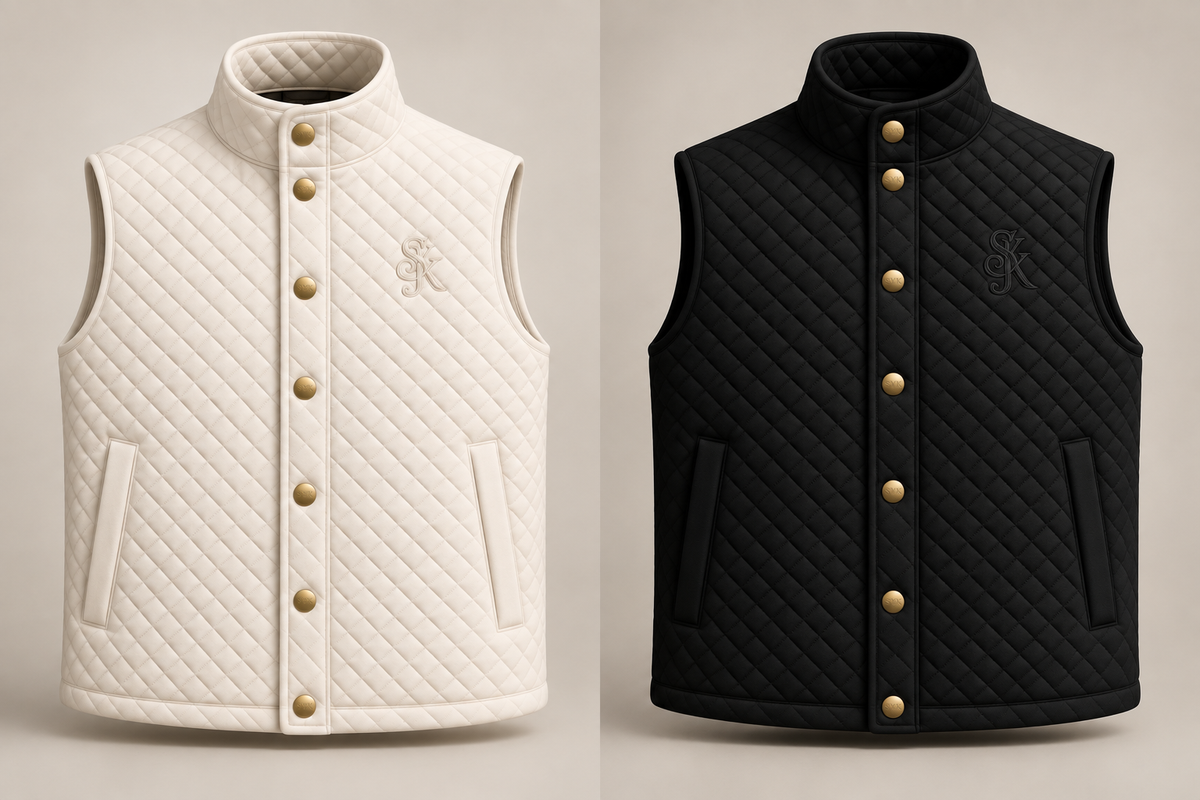 The SYK Quilted Vest - Black