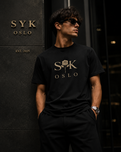 SYK Black/Gold Rose Tee