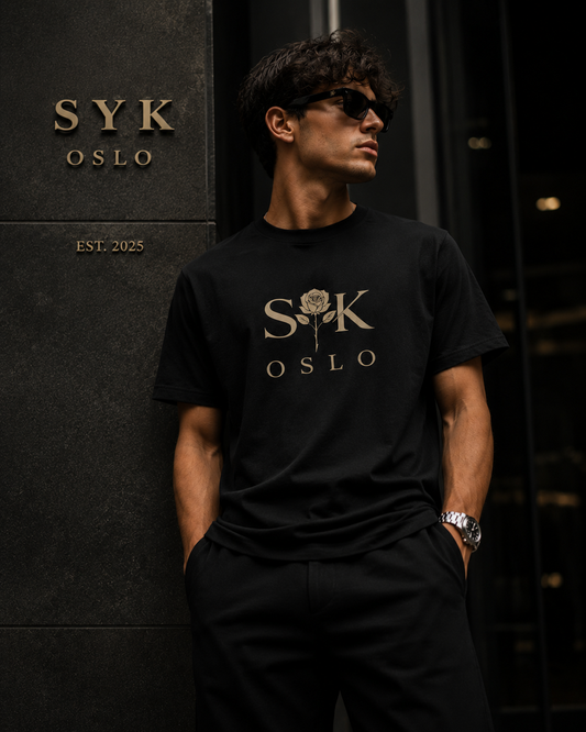 SYK Black/Gold Rose Tee