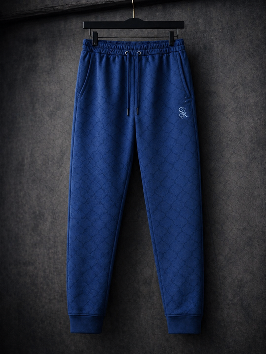 Royal Blue Jacquard Pants – Ashed Edition