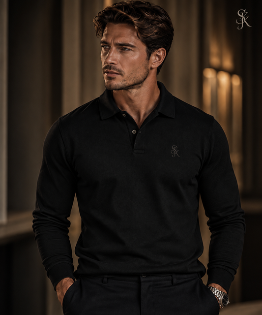 SYK Originals — Premium Cotton Polo | Black