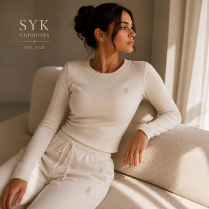 SYK Women’s Rib Long Sleeve – Cream