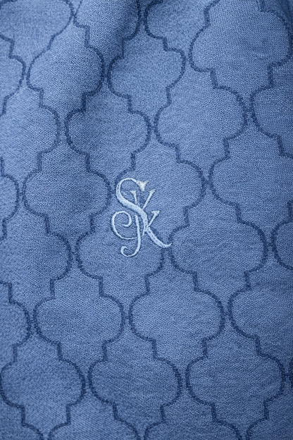 SYK Royal Blue Jacquard Hoodie – Ashed Edition