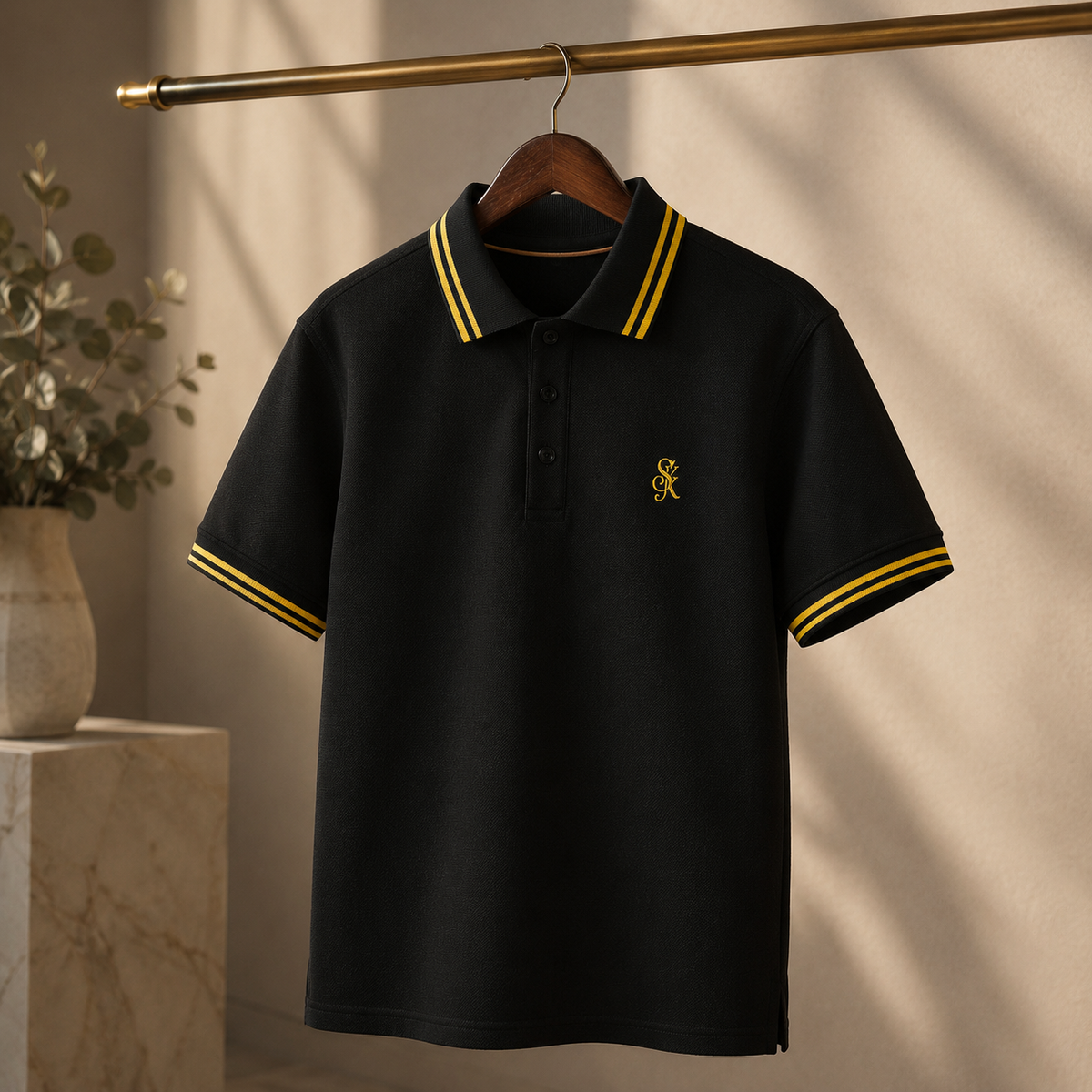 SYK Monarch Polo – Black/Gold