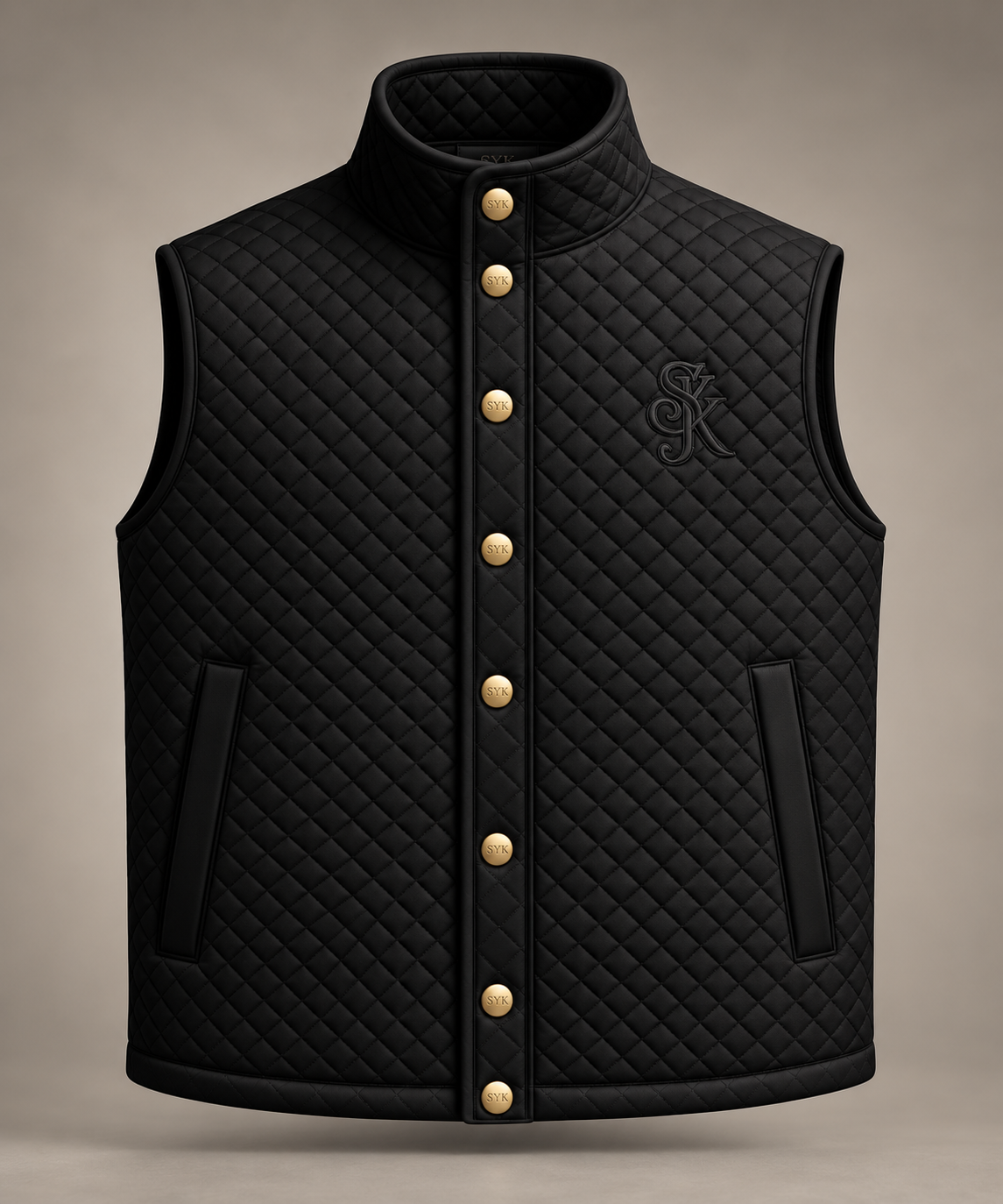 The SYK Quilted Vest - Black