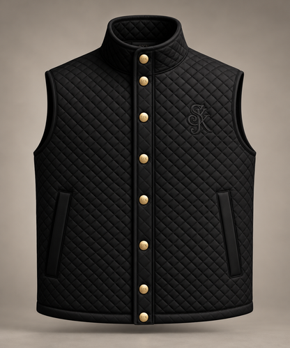 The SYK Quilted Vest - Black