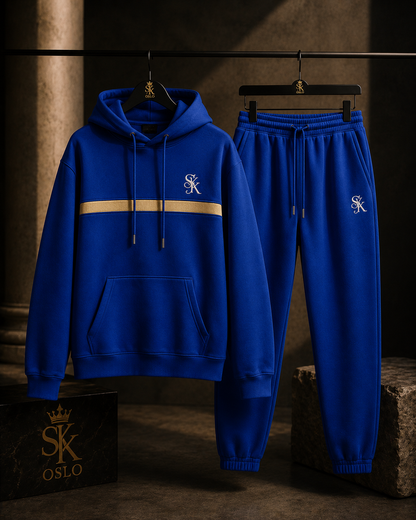Royal Blue Gold Stripe Set