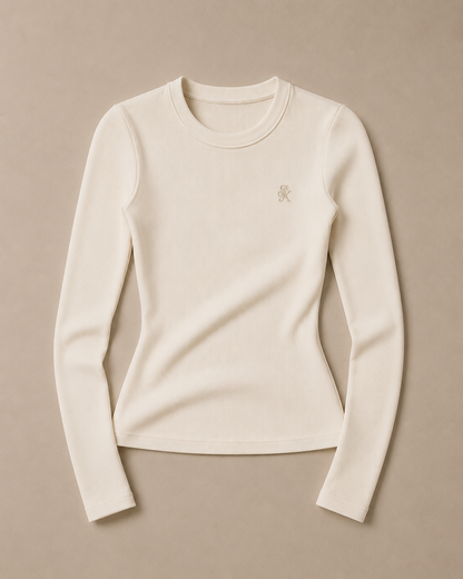 SYK Women’s Rib Long Sleeve – Cream