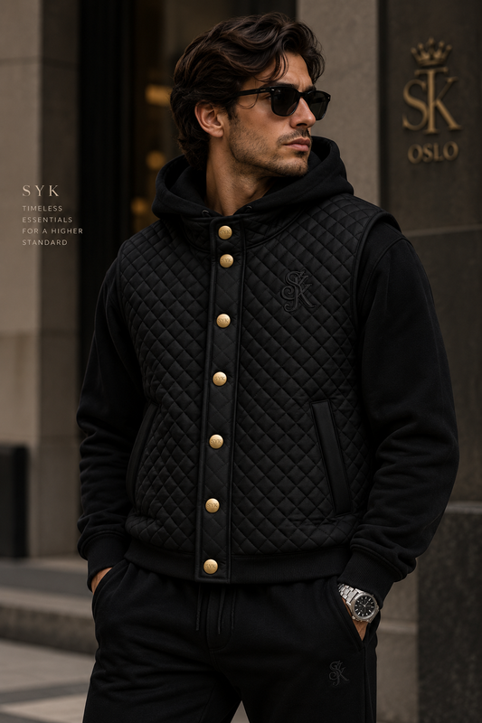 The SYK Quilted Vest - Black