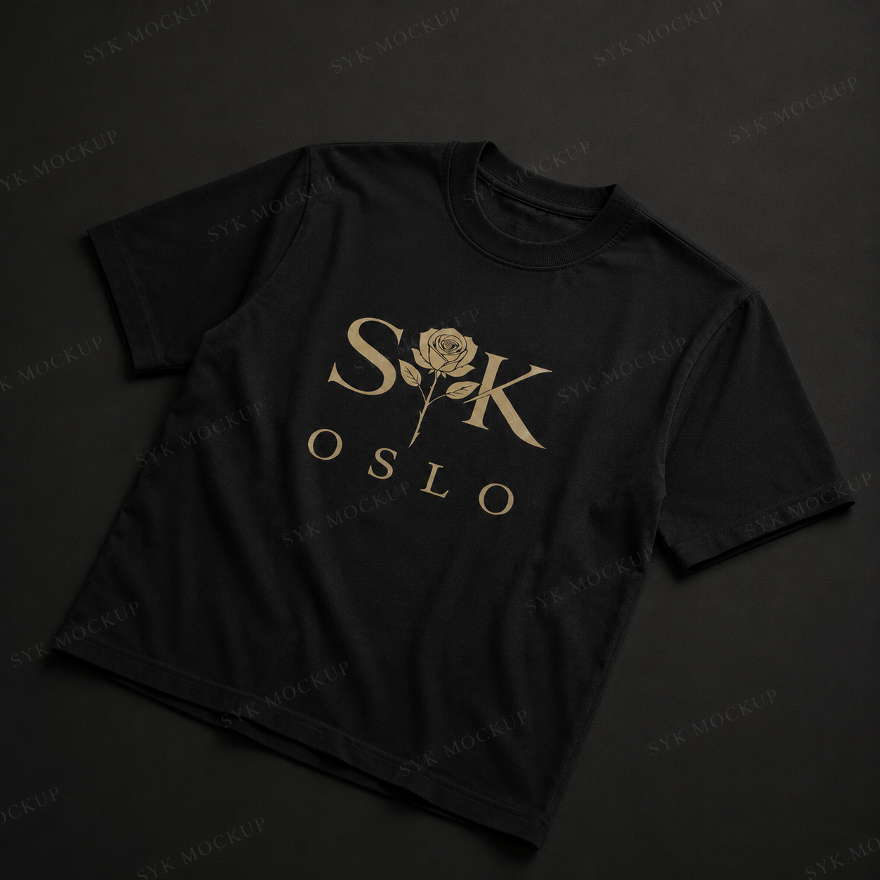 SYK Black/Gold Rose Tee
