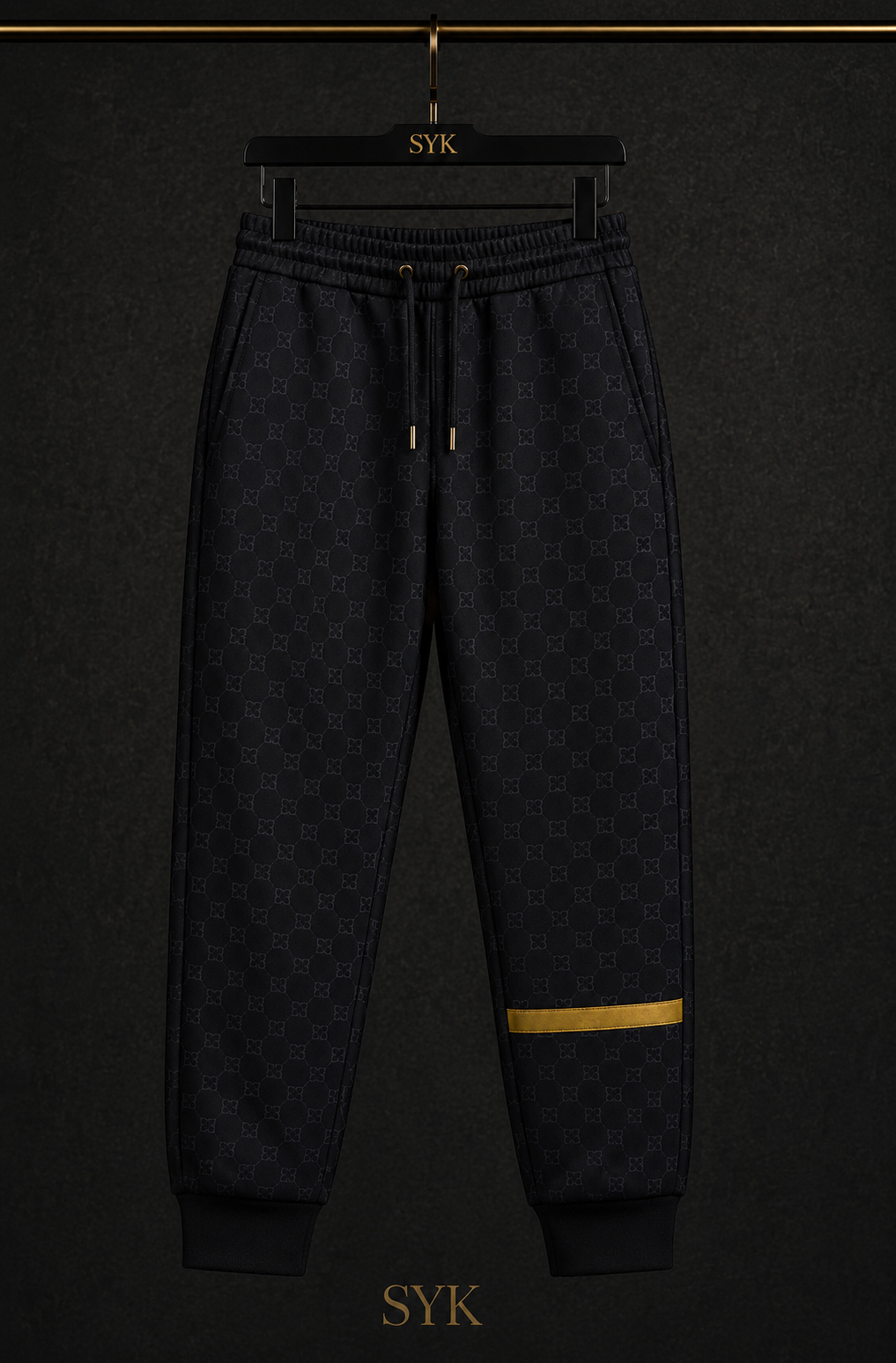 SYK Black Gold Jacquard Pants – Limited Edition