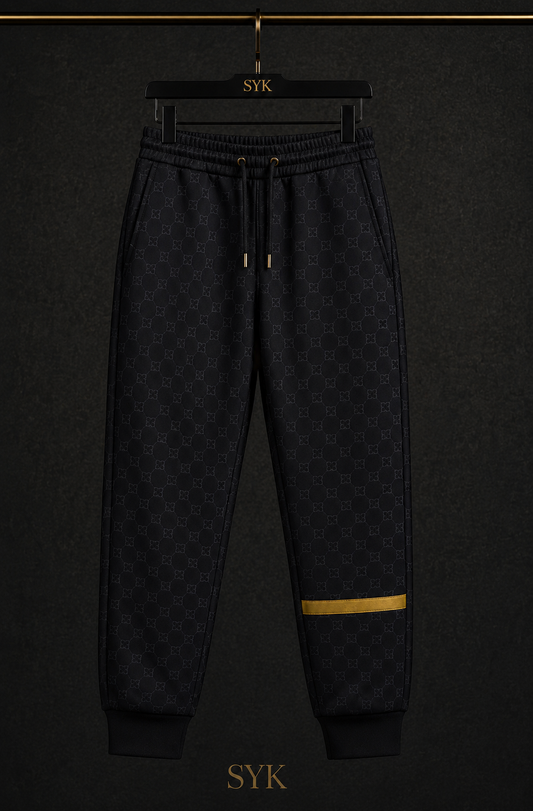 SYK Black Gold Jacquard Pants – Limited Edition